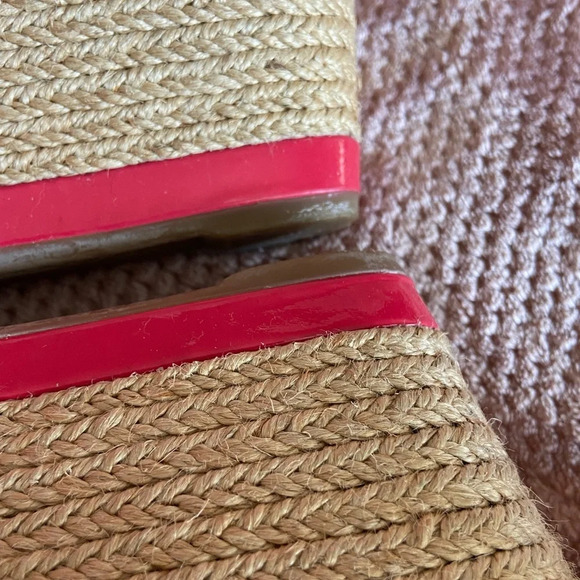 Prada Red Espadrille Peep-Toe Shoes - Picture 8 of 12